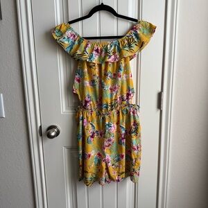 Floral yellow romper